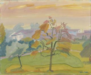 Albert Pfister - Baum Vor Landschaft (Herbststimmung)