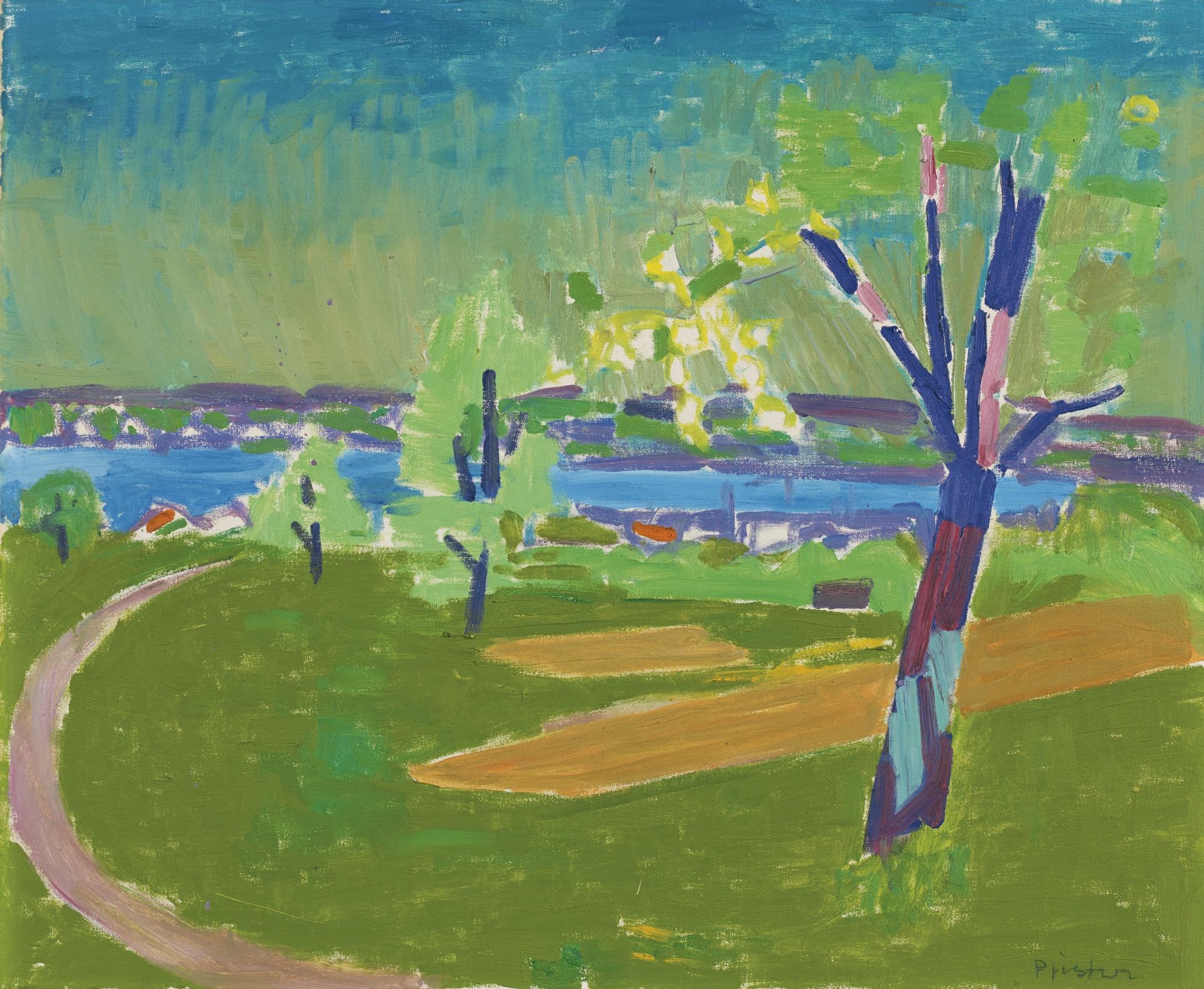 Albert Pfister - Frühlingslandschaft Über Dem Zürichsee (Erlenbach)