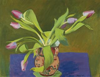 Albert Pfister - Stillleben Mit Tulpen