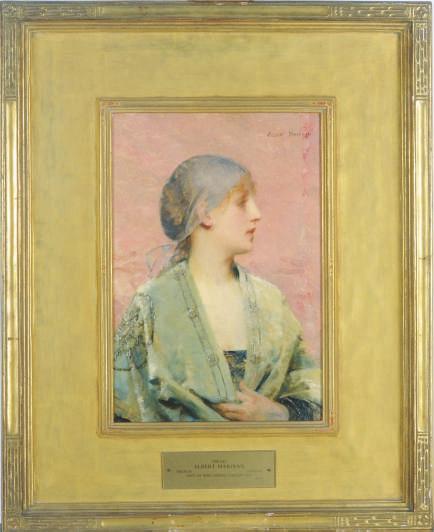 Albert Pierre René Maignan - A girl wearing a green shawl