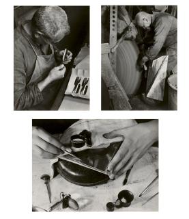 Albert Renger-Patzsch - \'Messerschleifer\', C. 1950 \'Küpfersterher\', C. 1950 \'Solingen\', C.1950