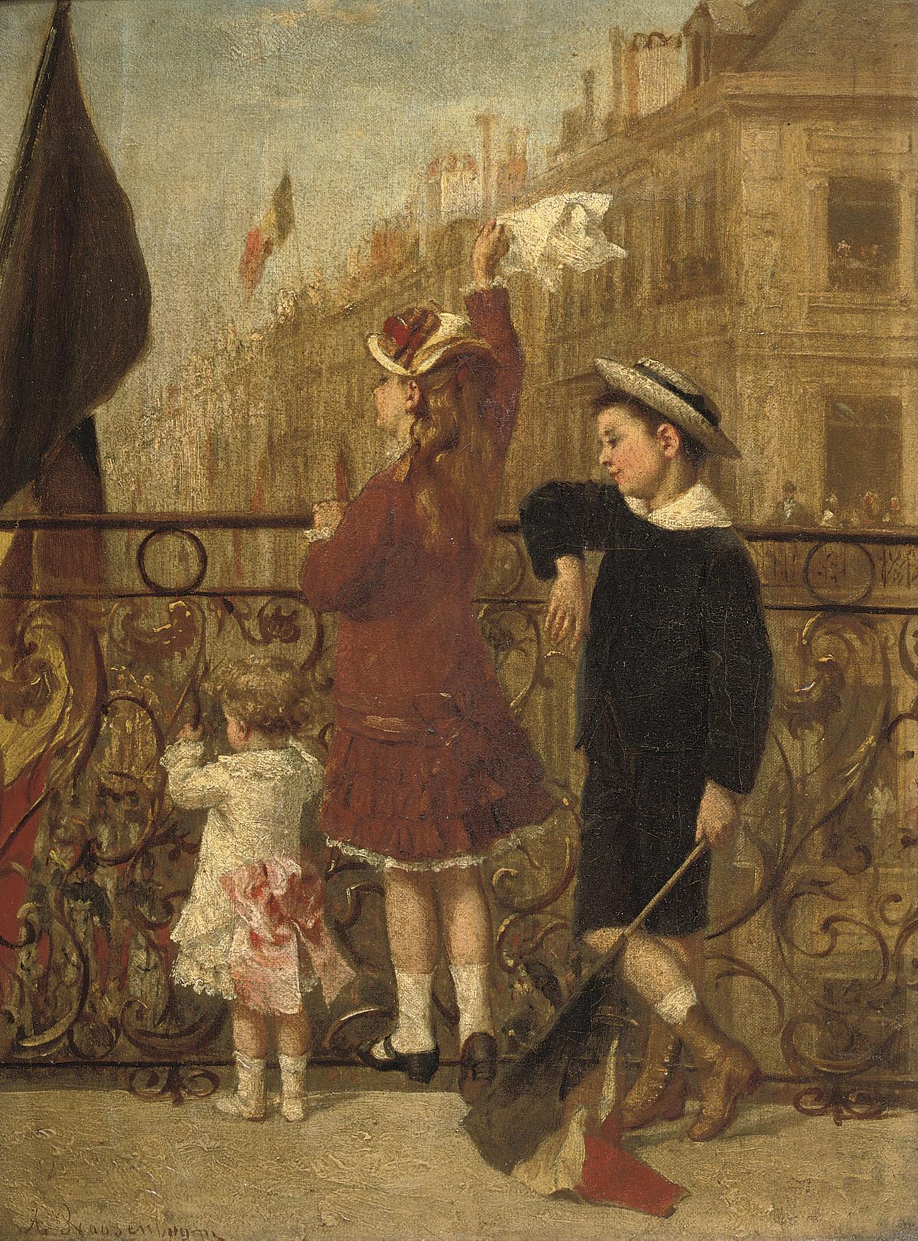 Albert Roosenboom - Waving To The Procession, Brussels