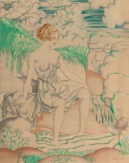 Albert Rutherston - Bather