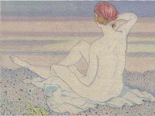 Albert Rutherston - Evening Bather