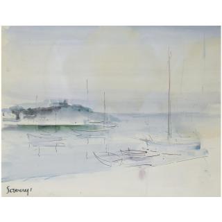 Albert Saverys - Belgian Landschap Aan Het Water