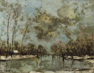 Albert Saverys - Skating on the river Lys