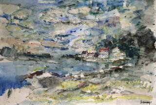 Albert Saverys - The River Lys At Deinze