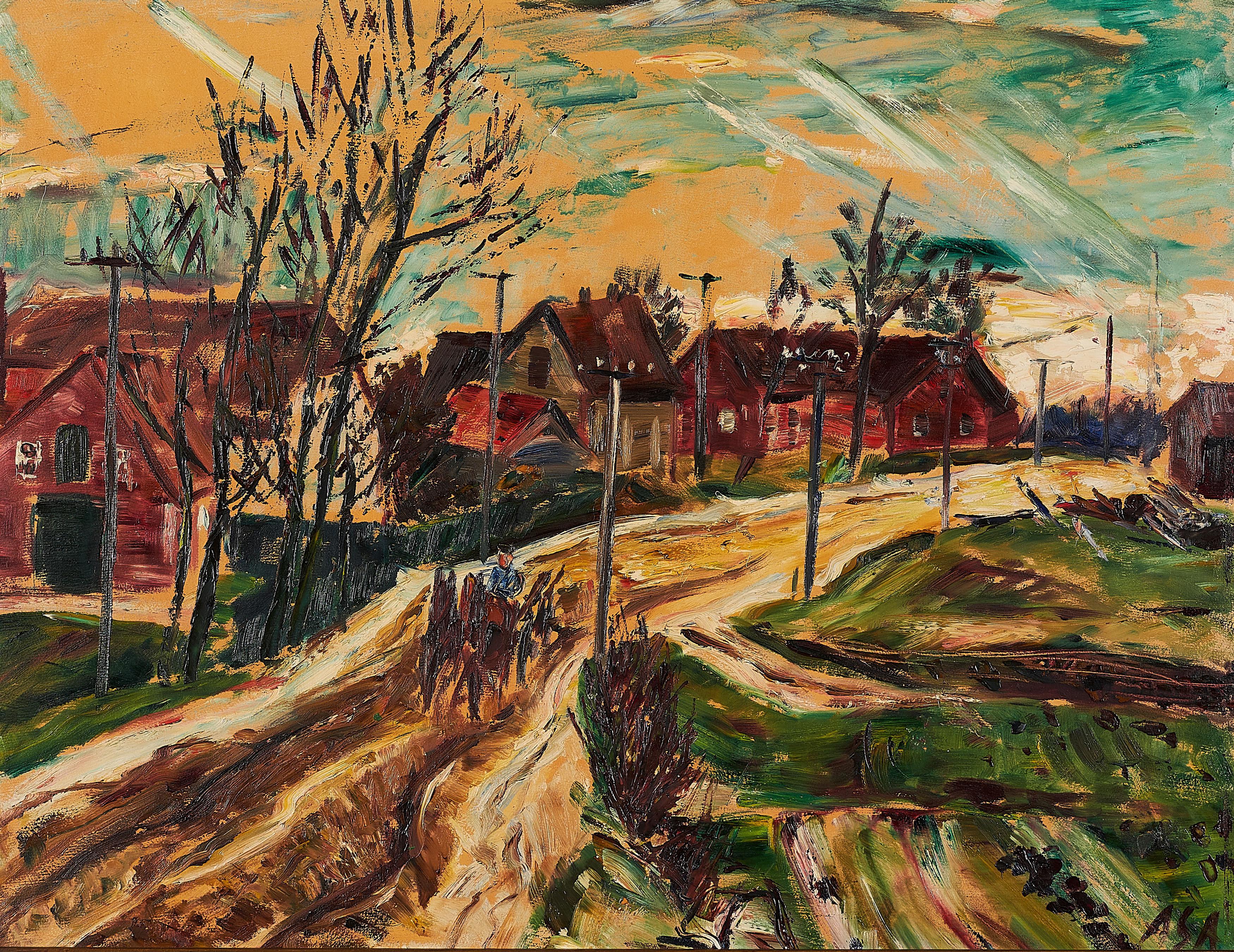 Albert Schiestl-Arding - Dorfstraße.