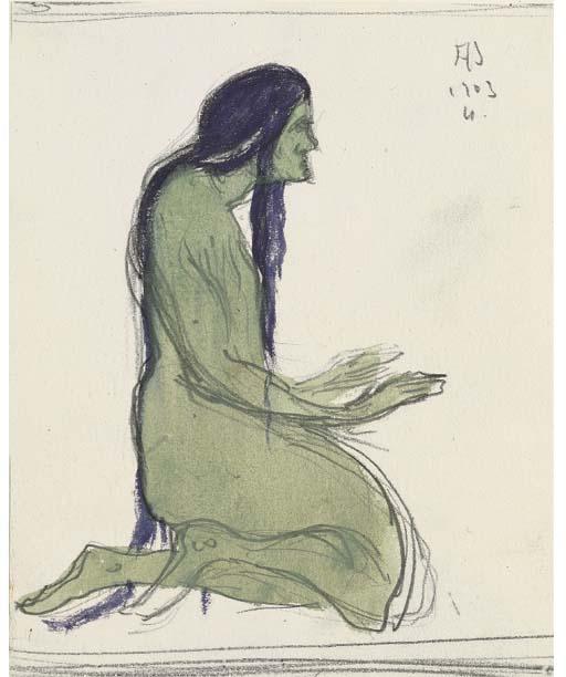 Albert Schmidt - Kniende Frauenfigur, 1903