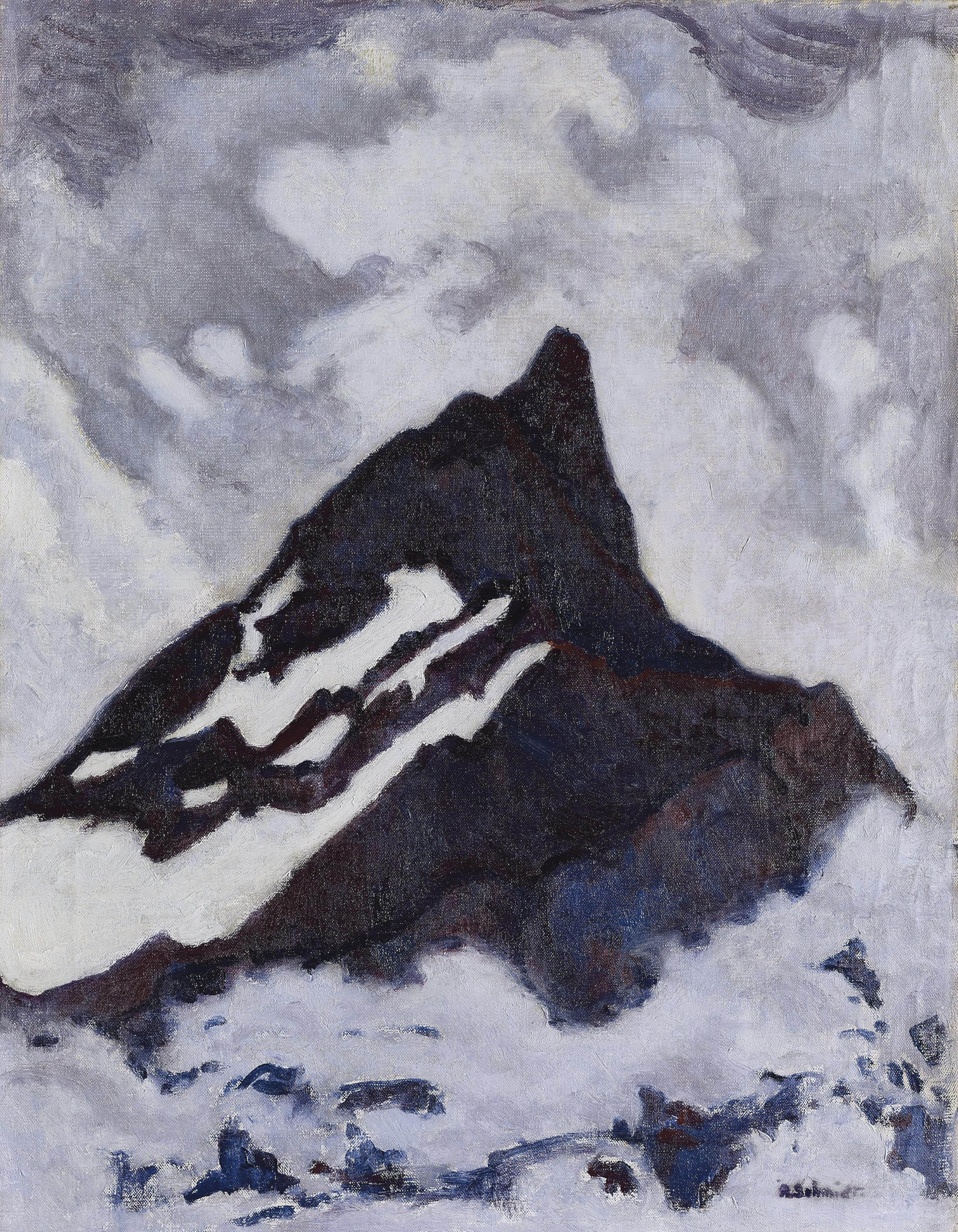 Albert Schmidt - Montagne à la pleine lune