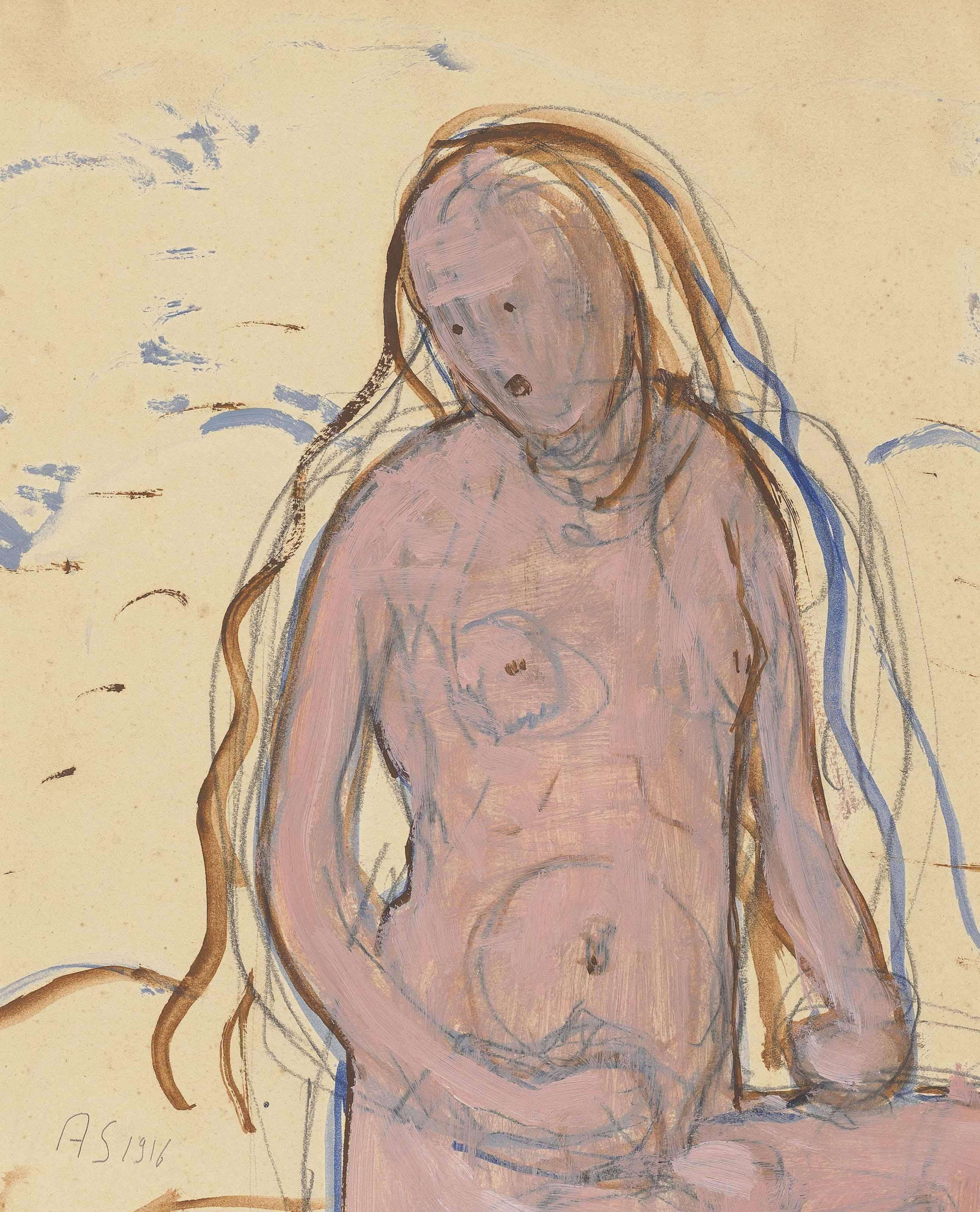 Albert Schmidt - Nu de femme, 1916