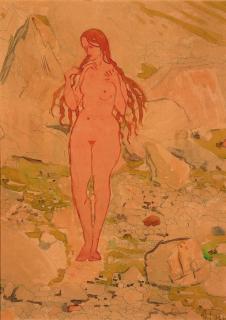 Albert Schmidt - Woman among Rocks