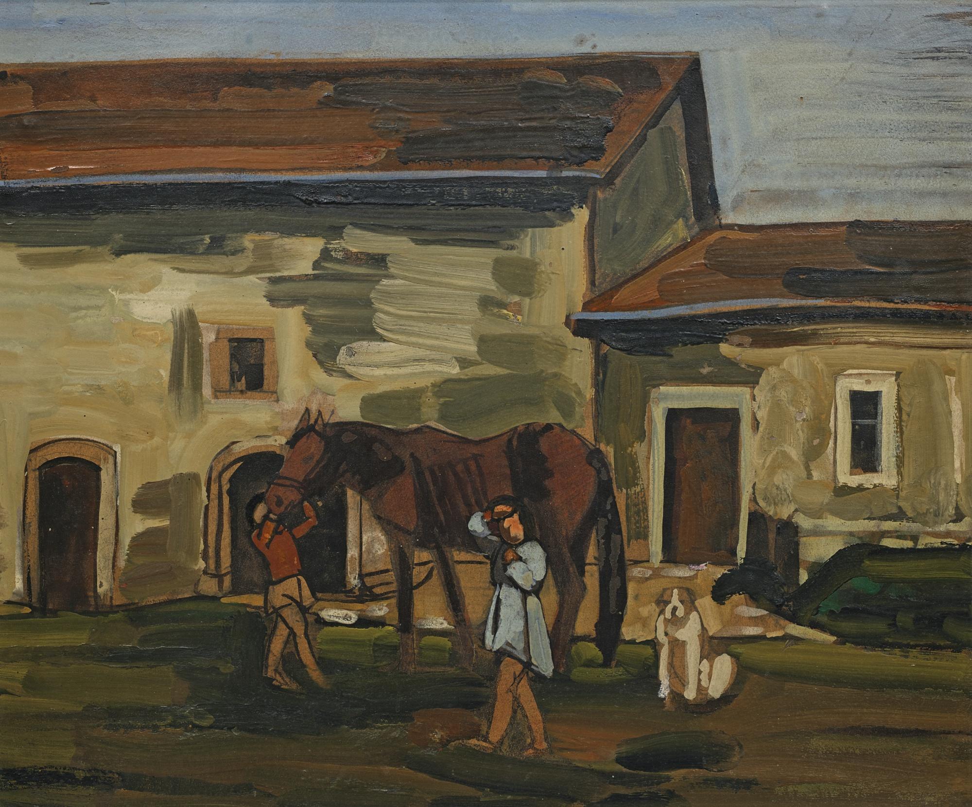 Albert Schnyder - Devant La Ferme (À Saignelégier), 1961 