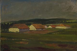 Albert Schnyder - Paysage Au Ciel Gris, 1981