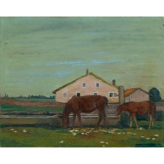 Albert Schnyder - Pferd Mit Fohlen, 1944-45 Horse With Colt, 1944-45