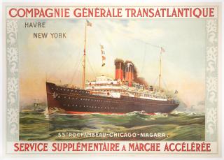 Albert Sebille - Compagnie Générale Transatlantique.Ss Rochambeau-Chicago-Niagara