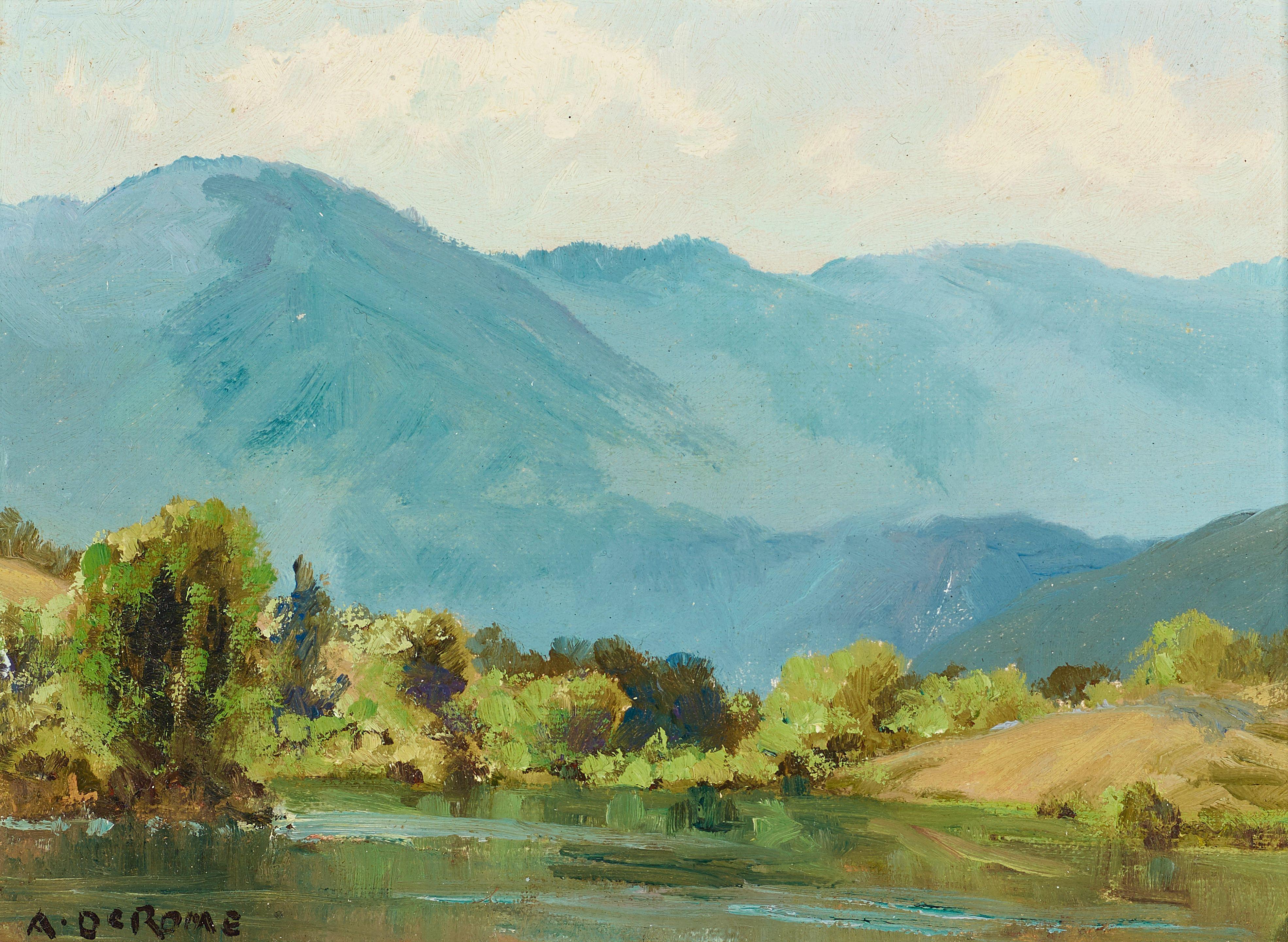 Albert Thomas DeRome - Chews Ridge (Carmel Valley) 6 x 8 in. framed 9 x 11 1/4 in.