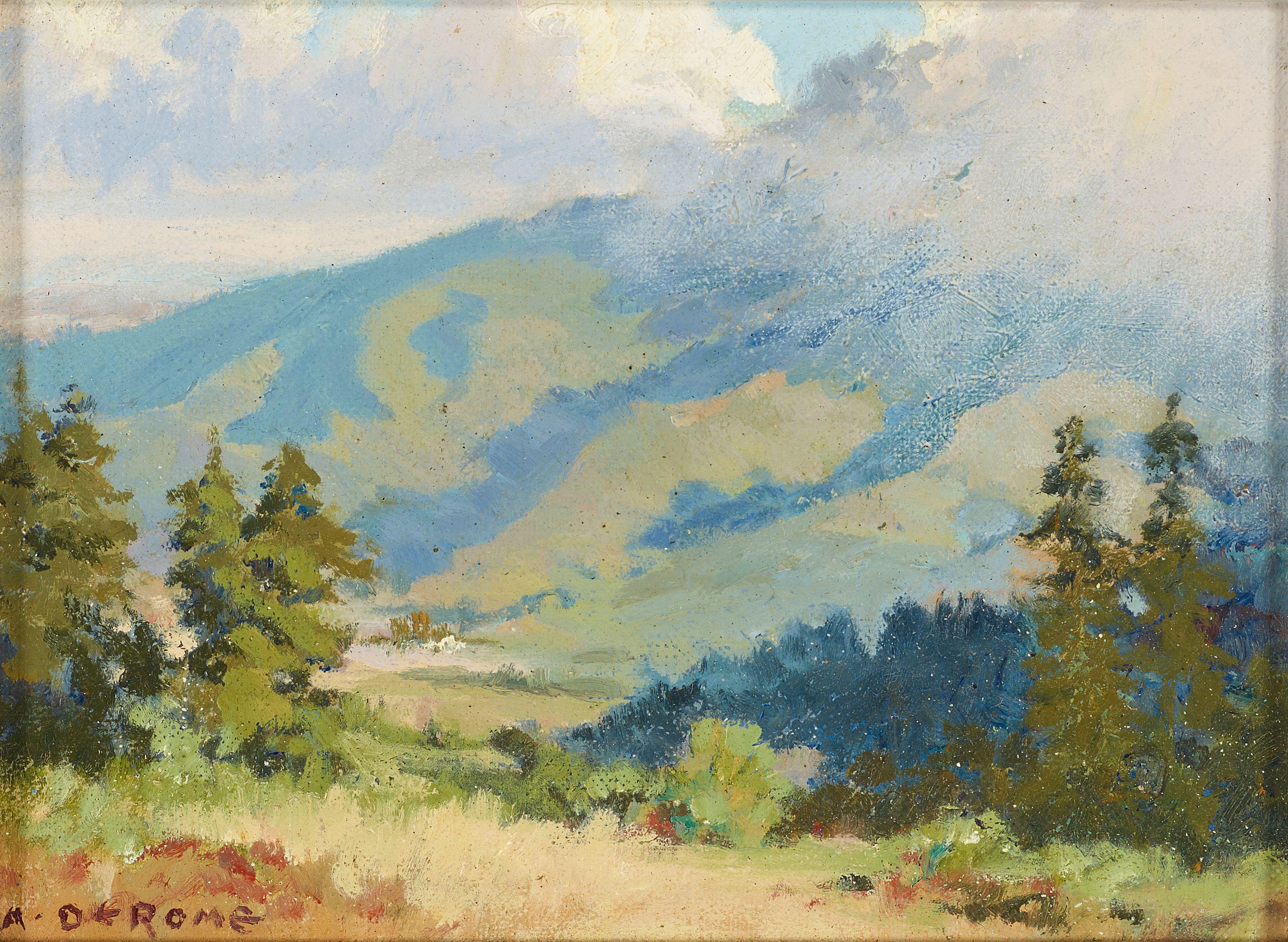 Albert Thomas DeRome - Looking E. From Mt. Medona Park 6 x 8 in. framed 9 1/4 x 11 1/4 in.