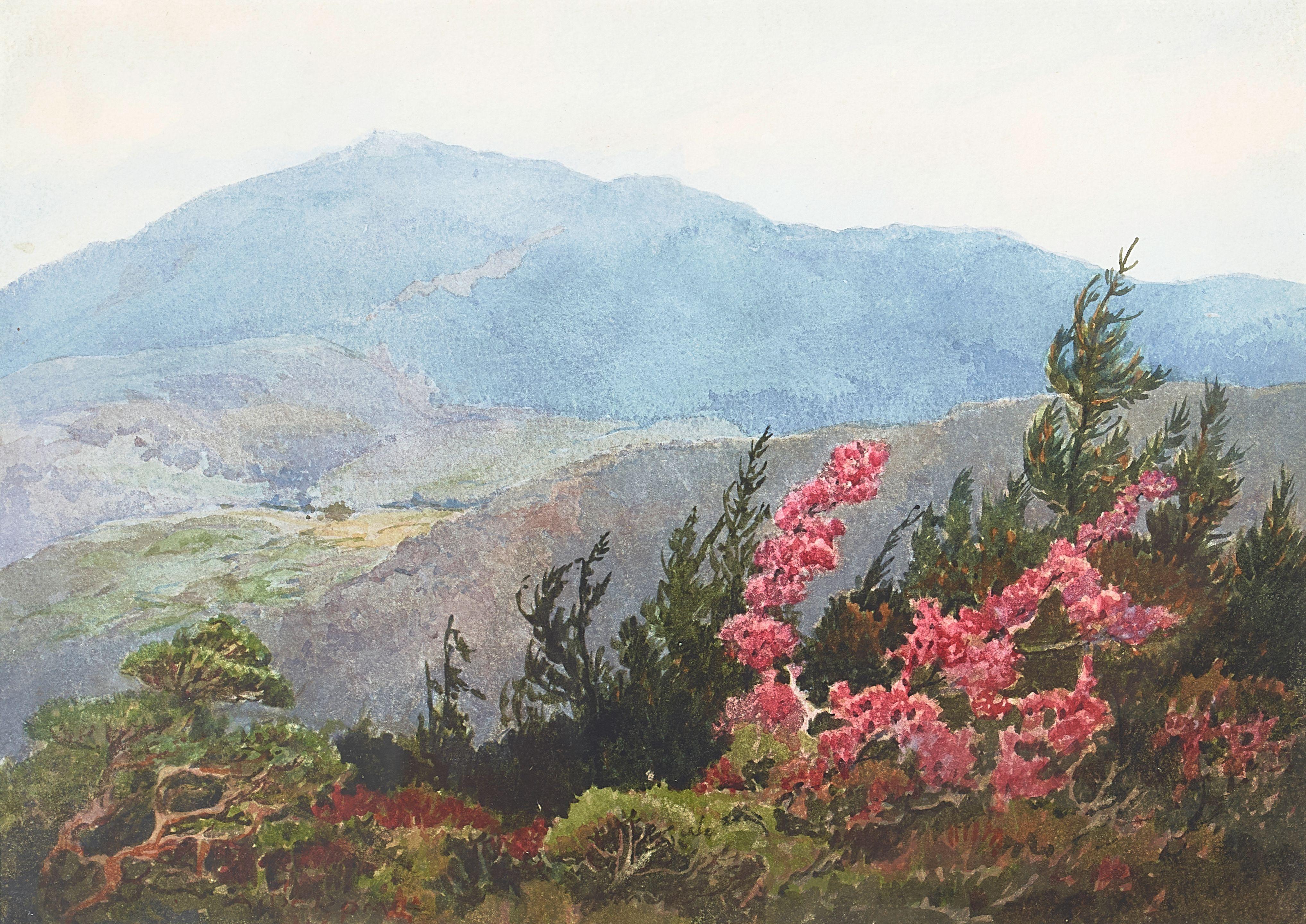 Albert Thomas DeRome - Pinnacle Rock Fire Station and Bear Buttes (a group of two) first sight 7 1/2 x 10 in., second sight 7 3/4 x 11 1/2 in. first framed 18 1/2 x 19 1/2 in., second framed 18 x 19 1/2 in.