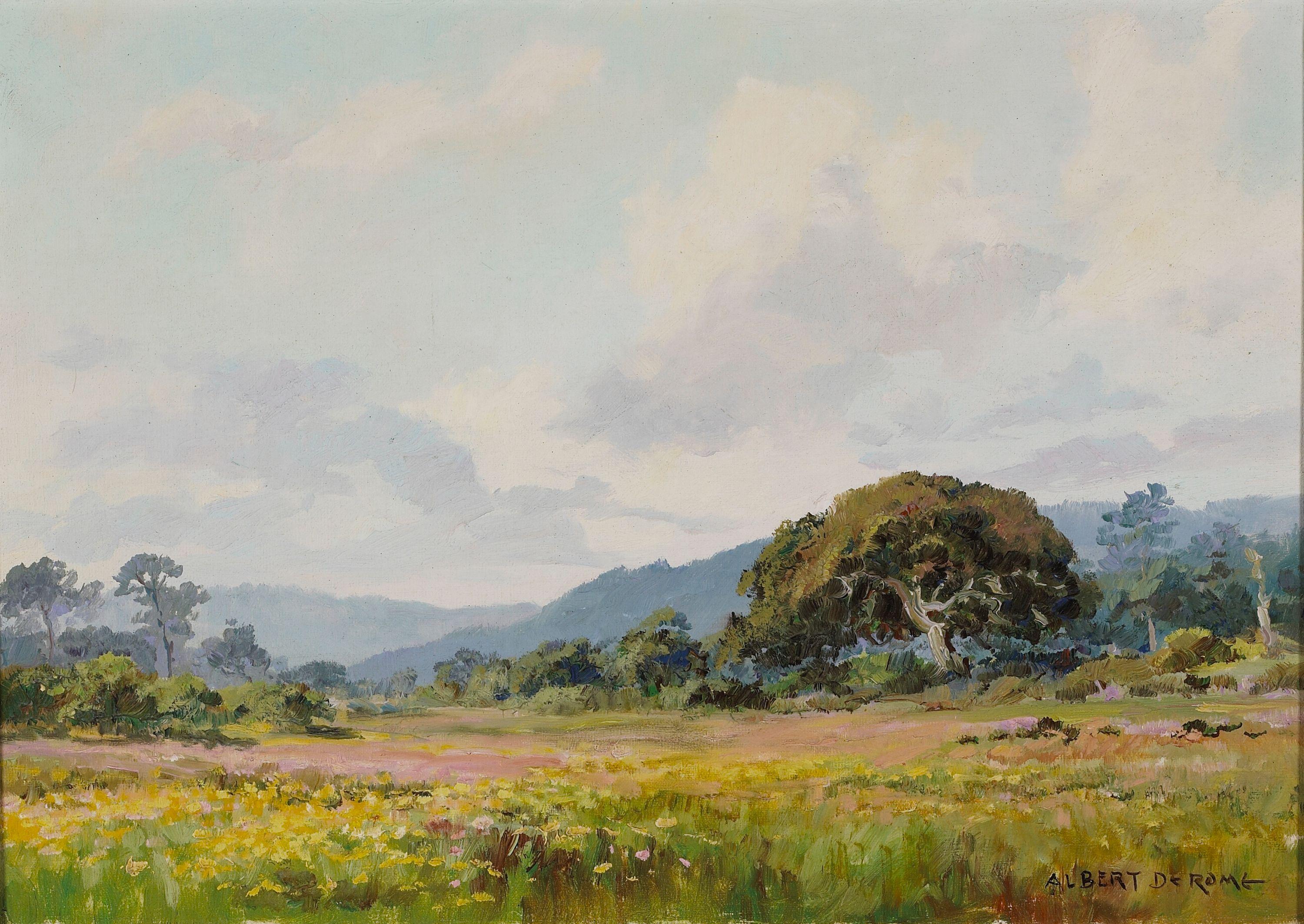 Albert Thomas DeRome - Ripple and Egan Avenues, Pacific Grove, Buttercups, Mallow.