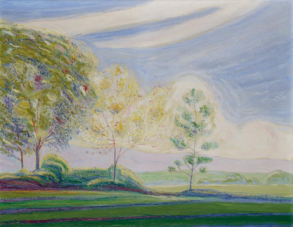 Albert Trachsel - Traumlandschaft mit Baumgruppe, 1906