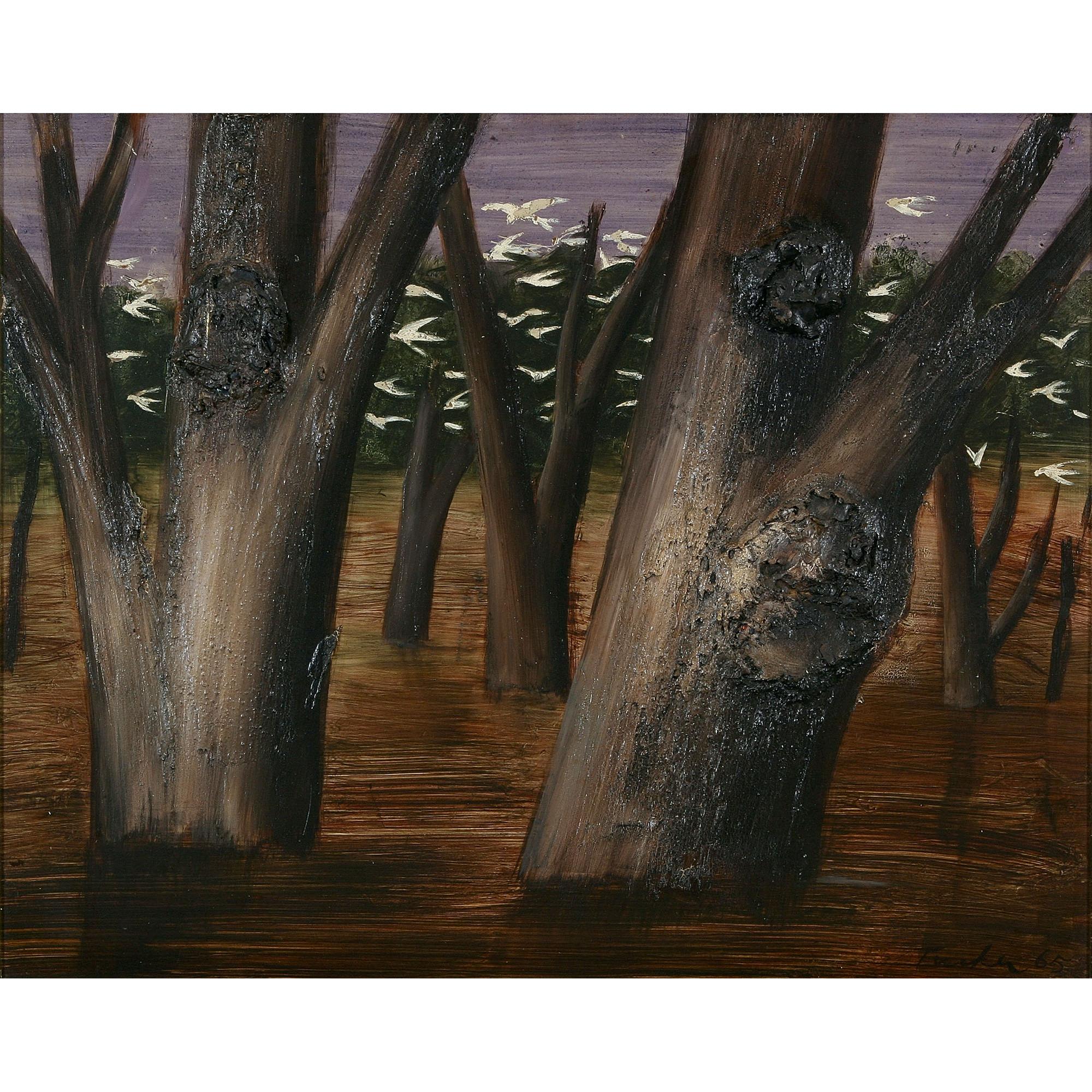 Albert Tucker - Australian Landscape With White Cockatoos