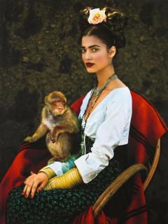 Albert Watson - Frida Kahlo Story, \'Monkey,\' Marrakech, Morocco (Teresa Lourenco) (for \'Vogue\' Germany)