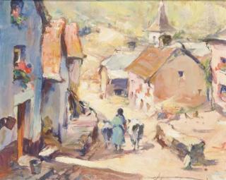 Albert Wenmaekers - Village de Montagne; Cagnes Sur Mer