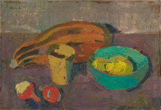 Albert Wigand - Ohne Titel (Stillleben mit Kürbis und grüner Schale)