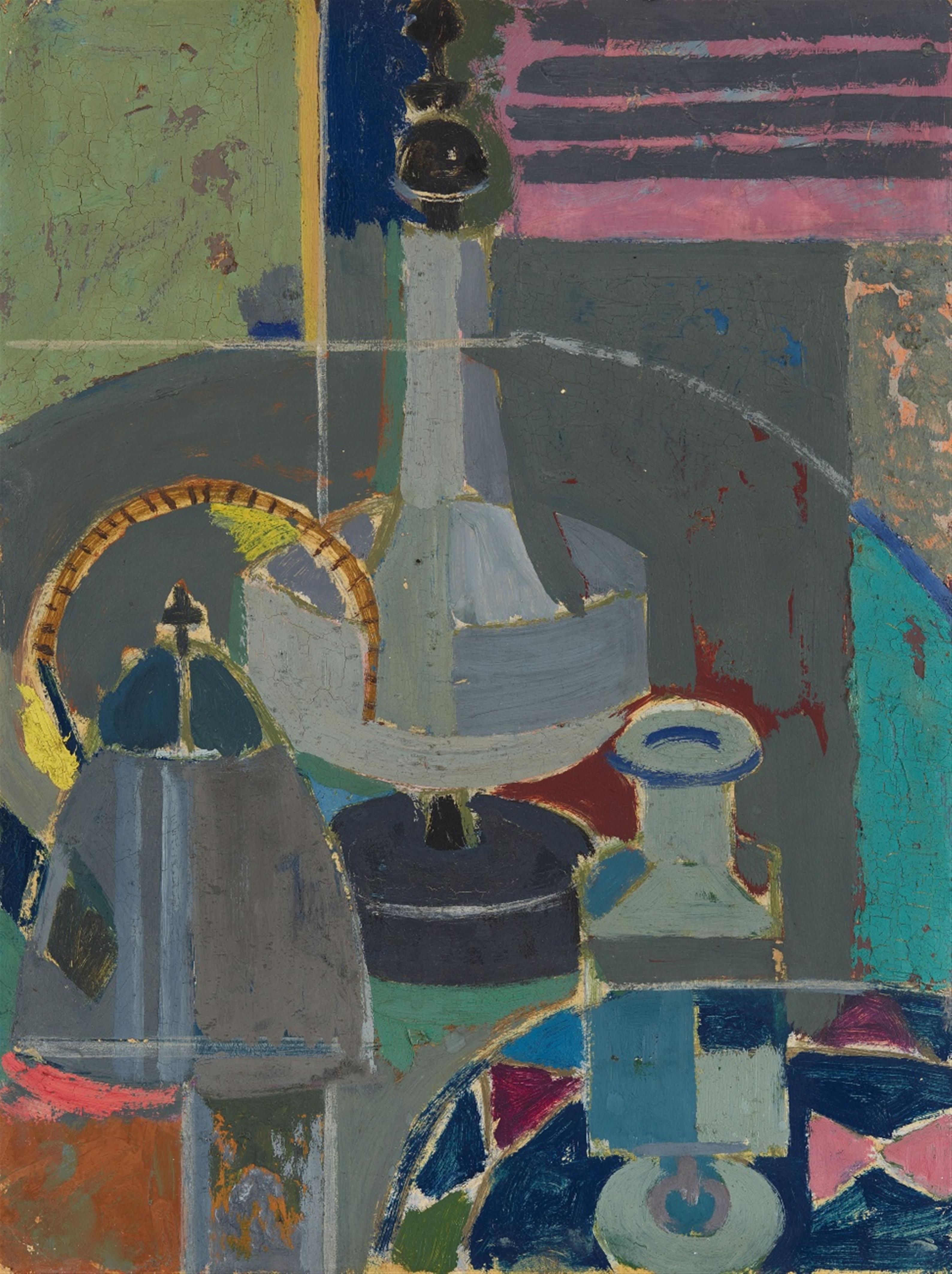 Albert Wigand - Ohne Titel (Stillleben mit Teekanne und Flakon)