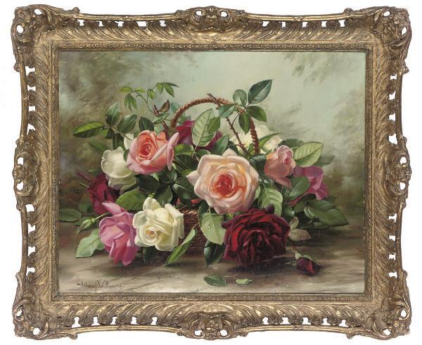 Albert Williams - Roses in a basket