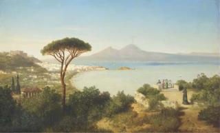 Albert Zimmermann - Elegant Ladies Overlooking The Bay Of Naples, Italy