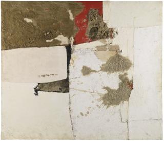 Alberto Burri - Bianco-Rosso (T T X)