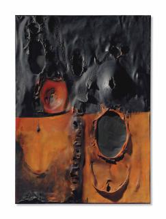 Alberto Burri - Rosso Combustione Plastica