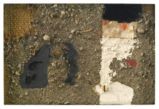 Alberto Burri - Senza Titolodedicatated And Dated A Sandy, Burri, Roma 54 On The Reverse, Pumice Stone, Oil And Burlap On Panel