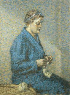 Alberto Ferrero - Donna Che Lavora A Maglia