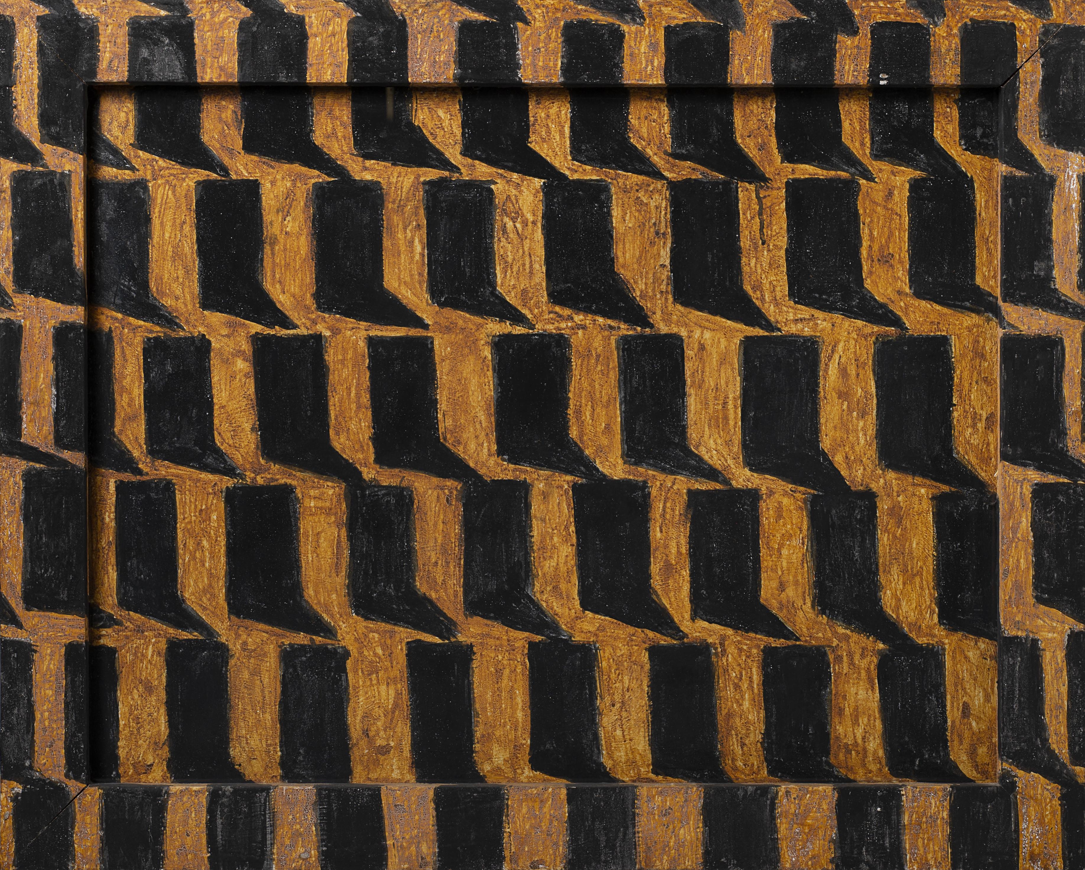 Alberto Garutti - Senza titolo con tante righe gialle