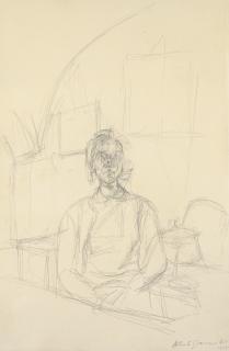 Alberto Giacometti - Annette dans la cellina à Stampa (recto); Etude de tête d\'Annette (verso)