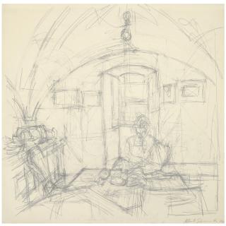 Alberto Giacometti - Annette Lisant Dans La Cellina À Stampa