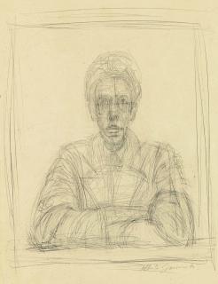 Alberto Giacometti - Autoportrait d\'après la photographie d\'Irving Penn (1950)