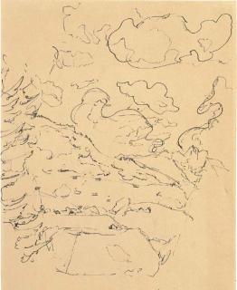 Alberto Giacometti - Blick von Capolago in Richtung Forno, um 1920