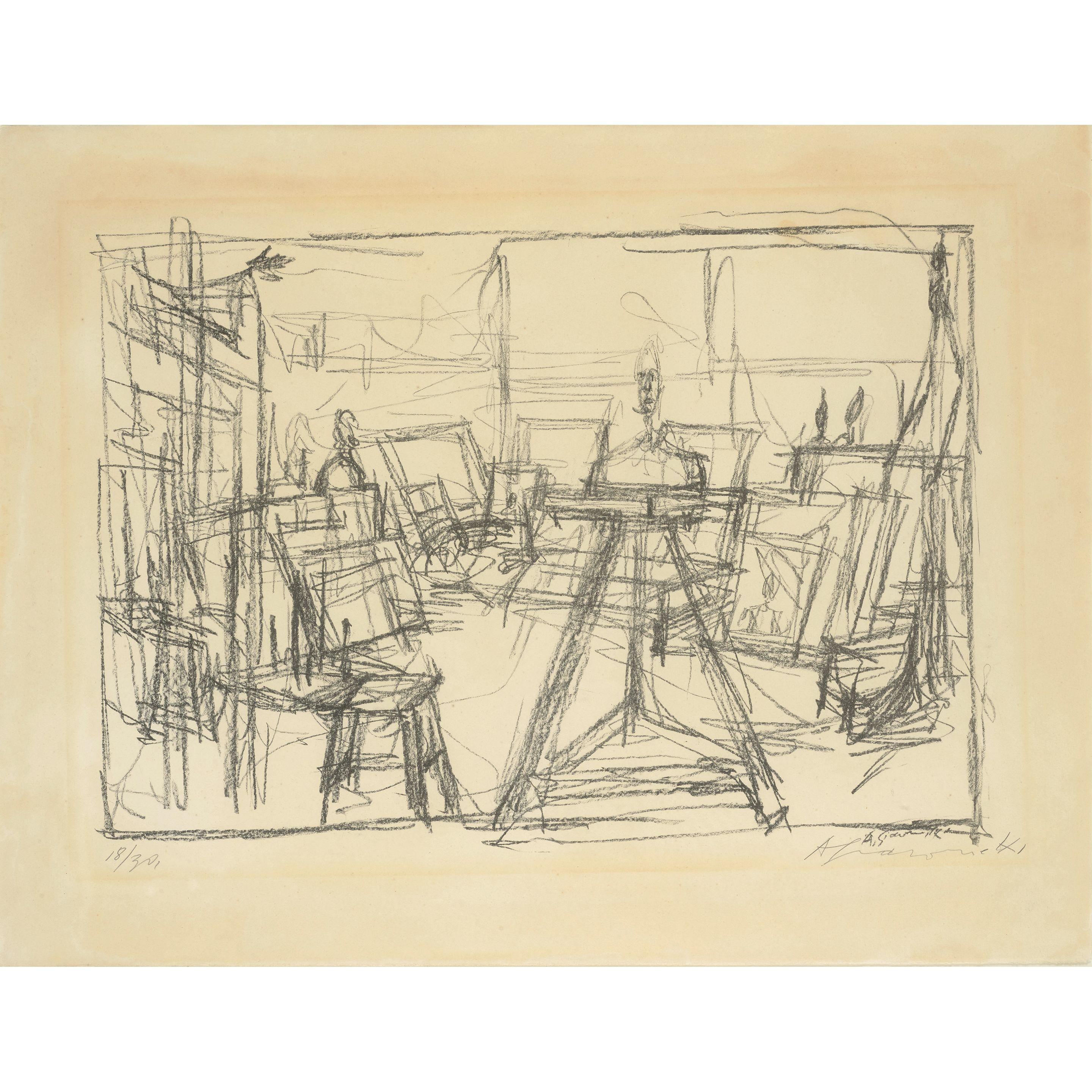 Alberto Giacometti - Bust in the Studio