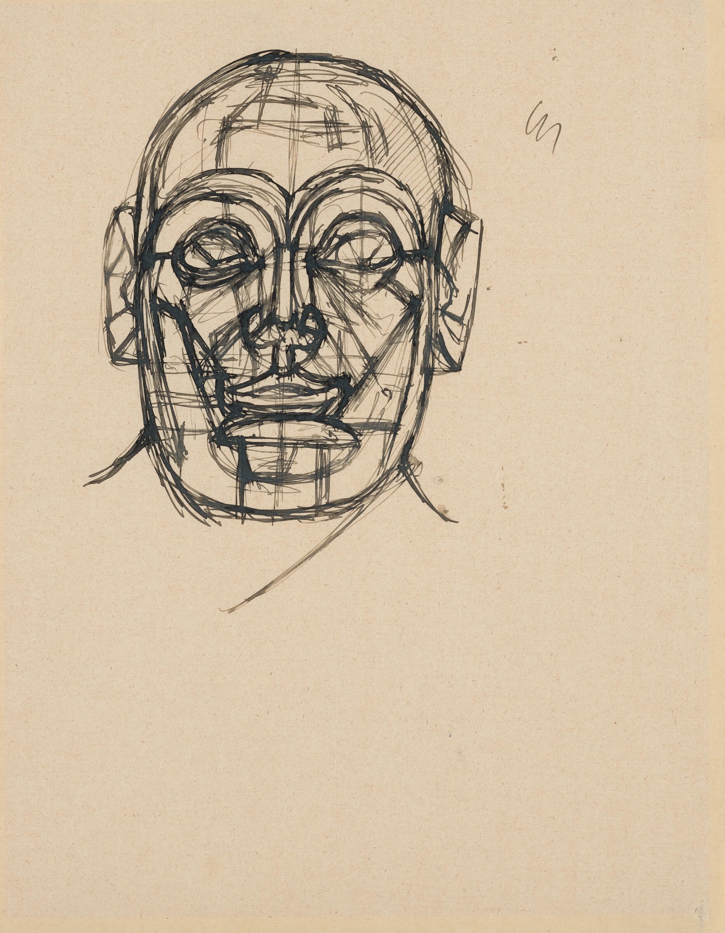 Alberto Giacometti - D\'après une sculpture sumérienne: Tête de Goudea