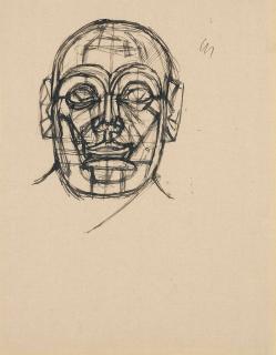 Alberto Giacometti - D\'après une sculpture sumérienne: Tête de Goudea