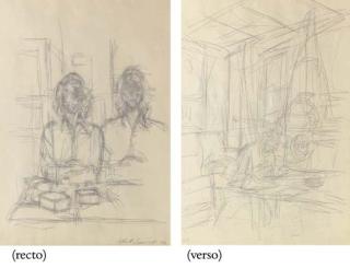 Alberto Giacometti - Deux portraits d\'Annette (recto); La mère de l\'artiste à Stampa (verso)