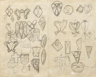 Alberto Giacometti - Études de motifs pour des objets d\'art décoratif