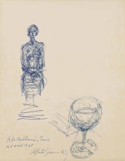 Alberto Giacometti - Femme Assise Et Verre À Pied