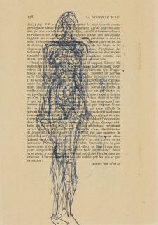 Alberto Giacometti - Femme debout (recto); Tête d\'homme (verso)