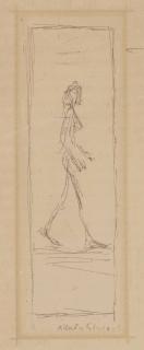 Alberto Giacometti - Femme Qui Marche, Carte De Noël Pour La Galerie Maeght (Lust 96)