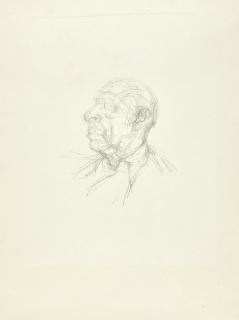 Alberto Giacometti - Igor Stravinsky (recto); Esquisse d\'Igor Stravinsky (verso)